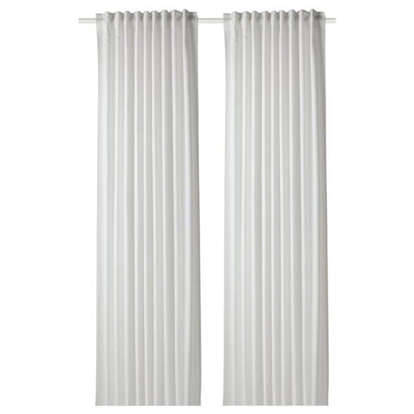 IKEA GUNNLAUG Sound Absorbing White Curtains - Picture 2 of 8